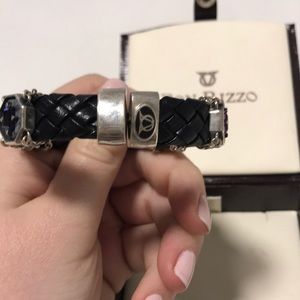 Ron Rizzo Jewelry - Ron Rizzo black leather w/ purple diamond bracelet Ron Rizzo Jewelry - Ron Rizzo black leather w/ purple diamond bracelet